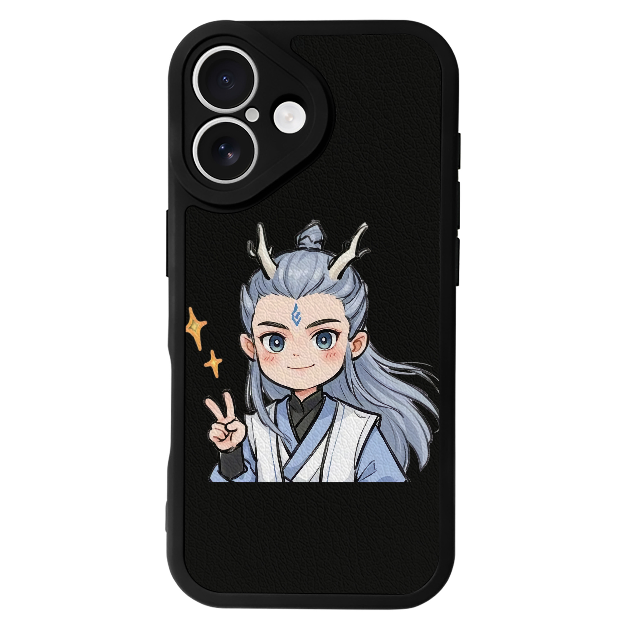 （画像用） Ne Zha 2 ナタ 魔童の大暴れ 【iPhone 16シリーズ対応】シリコンスマホケース（レザー調） 材質：シリコン